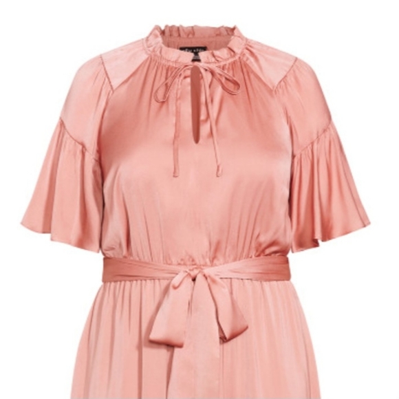 CITY CHIC ☆ SILKY ☆ FELICITY TEA ROSE ☆ MIDI DRESS ☆ NWT - Picture 4 of 12